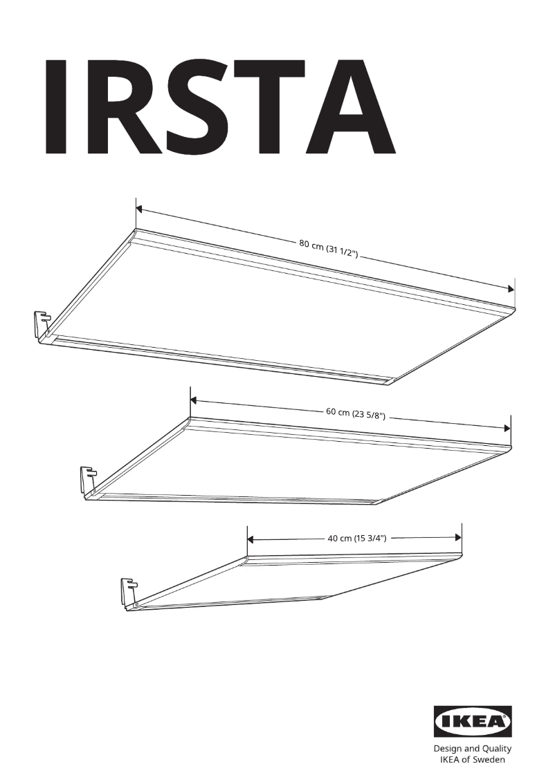 Page 1 de la notice Manuel utilisateur Ikea IRSTA 104.069.43