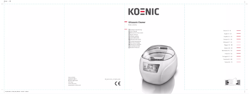 Page 1 de la notice Manuel utilisateur Koenic KUC 2221