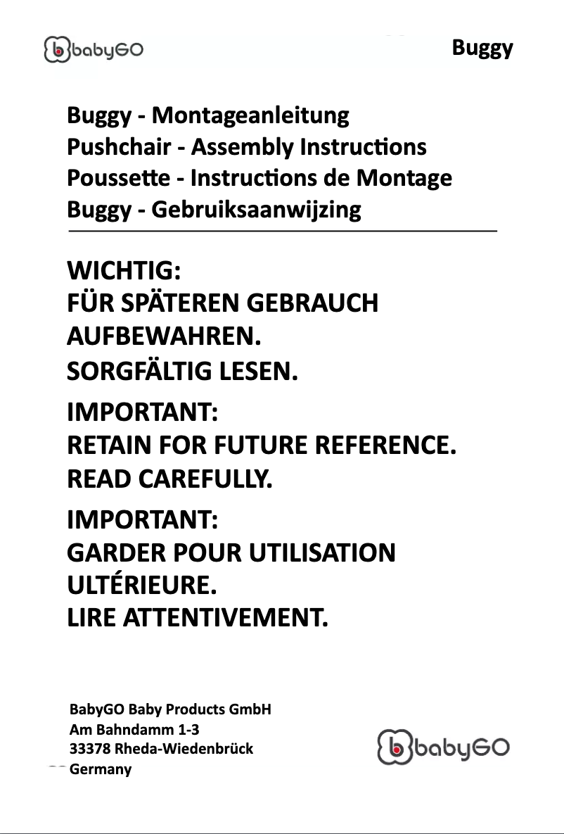 Image de la première page du manuel de l'appareil Buggy