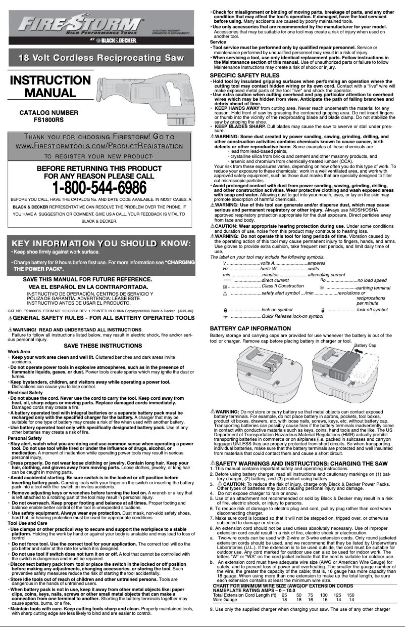 Page 1 de la notice Manuel utilisateur Black & Decker FS1800RS