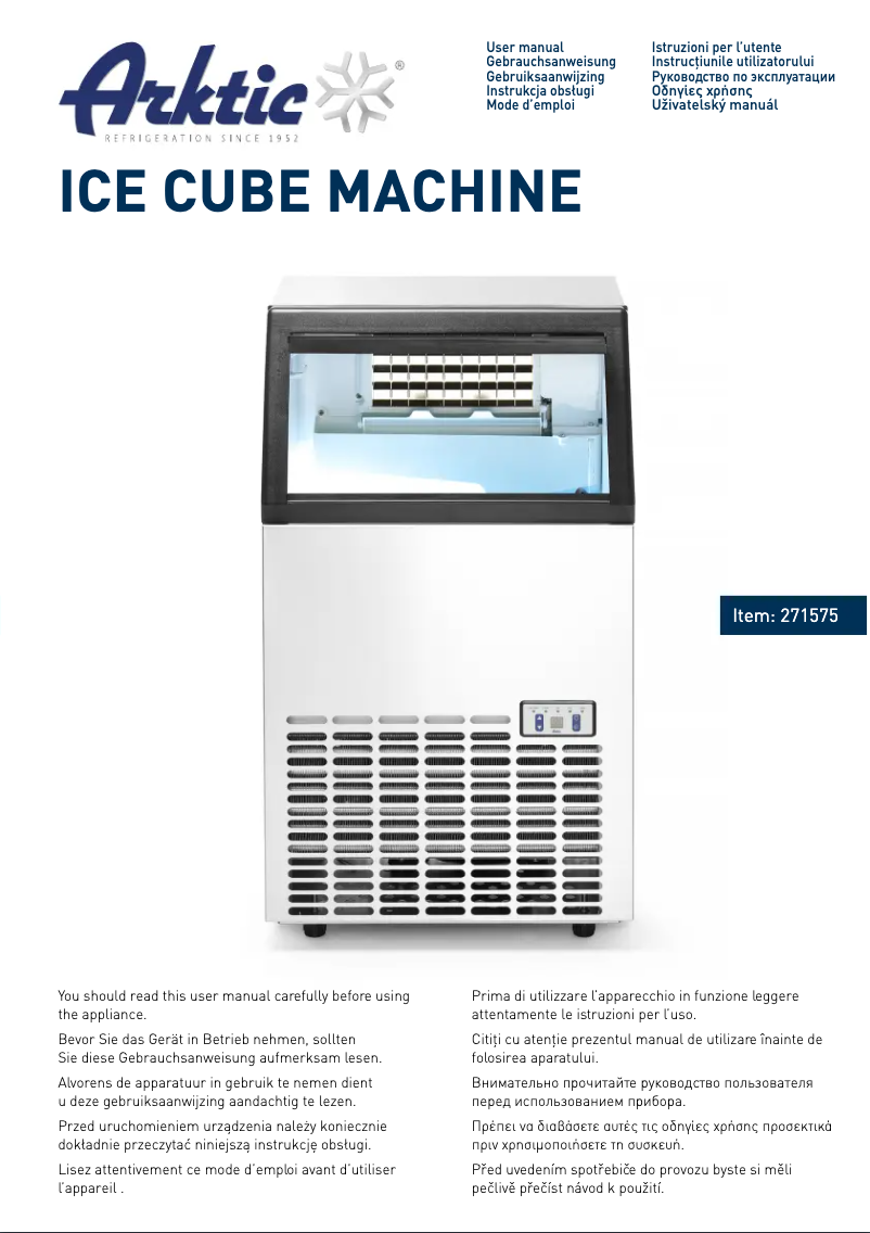 Image de la première page du manuel de l'appareil 271575