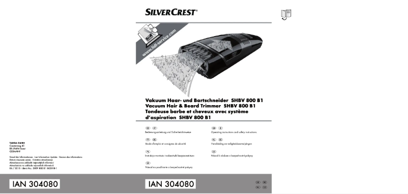 Page n°1 - Manuel utilisateur SilverCrest SHBV 800 B1