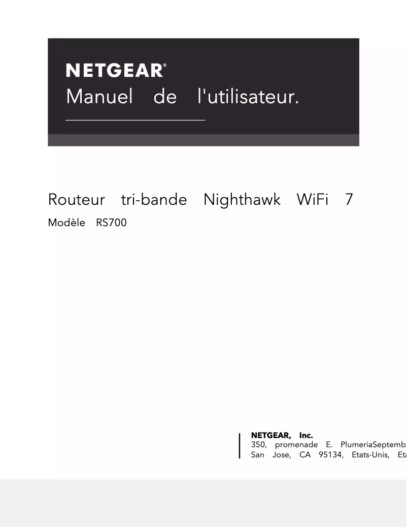 Image de la première page du manuel de l'appareil Nighthawk RS700S