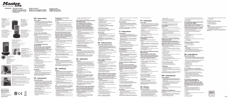 Page n°1 - Manuel utilisateur Master Lock 5425EURD
