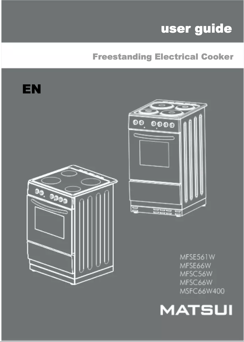 Page n°1 - Manuel utilisateur Matsui MFSC66W