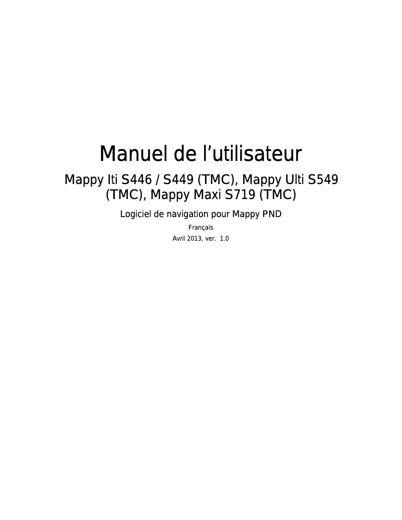 Image de la première page du manuel de l'appareil Maxi S719