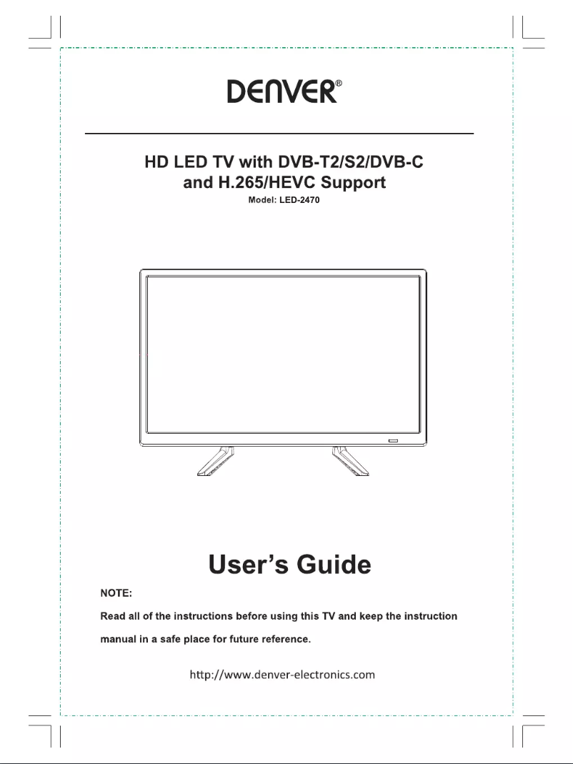 Page 1 de la notice Manuel utilisateur Denver LED-2470