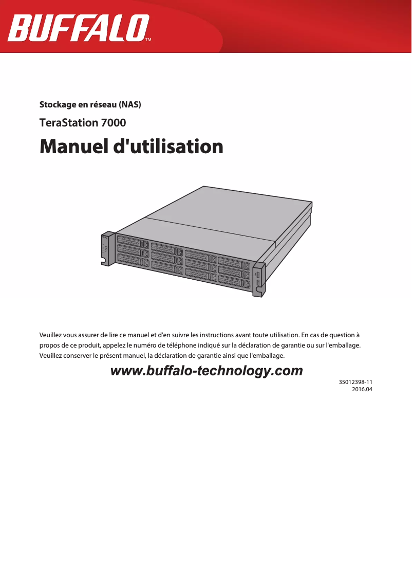 Page n°1 - Manuel utilisateur Buffalo TeraStation TS7120r