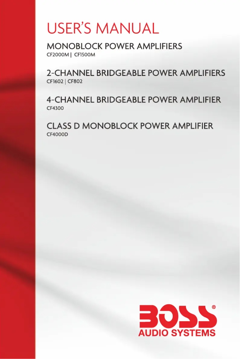 Page 1 de la notice Manuel utilisateur Boss CF1602