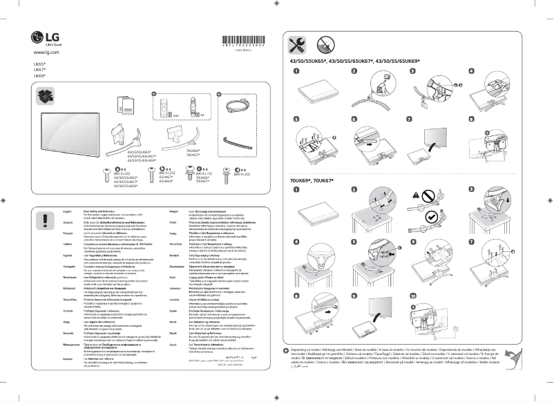 Image de la première page du manuel de l'appareil 55UK6750PLD