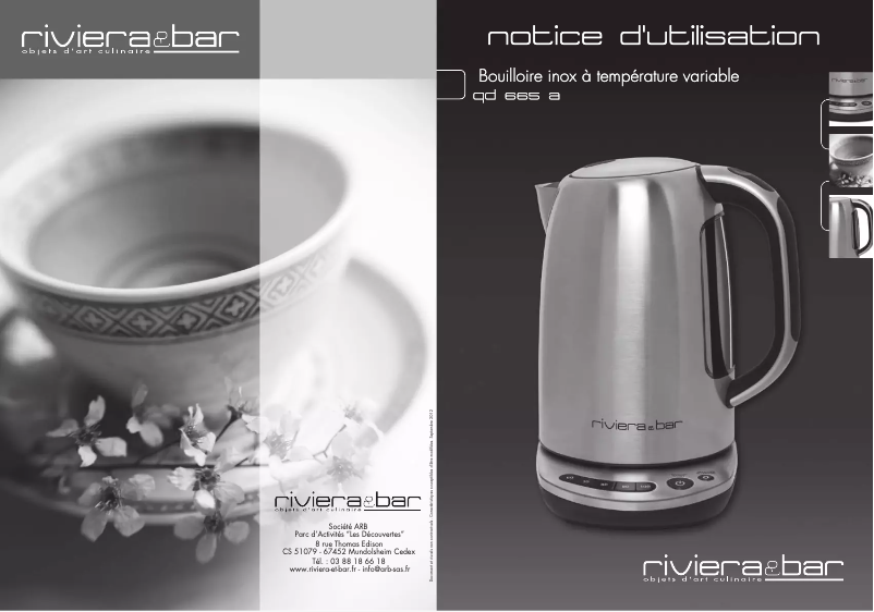 Page n°1 - Manuel utilisateur Riviera & Bar QD 665 A