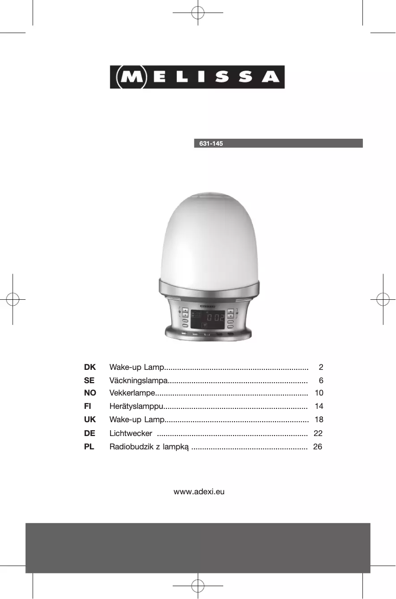 Página 1 del manual Manual de usuario Melissa 631-145