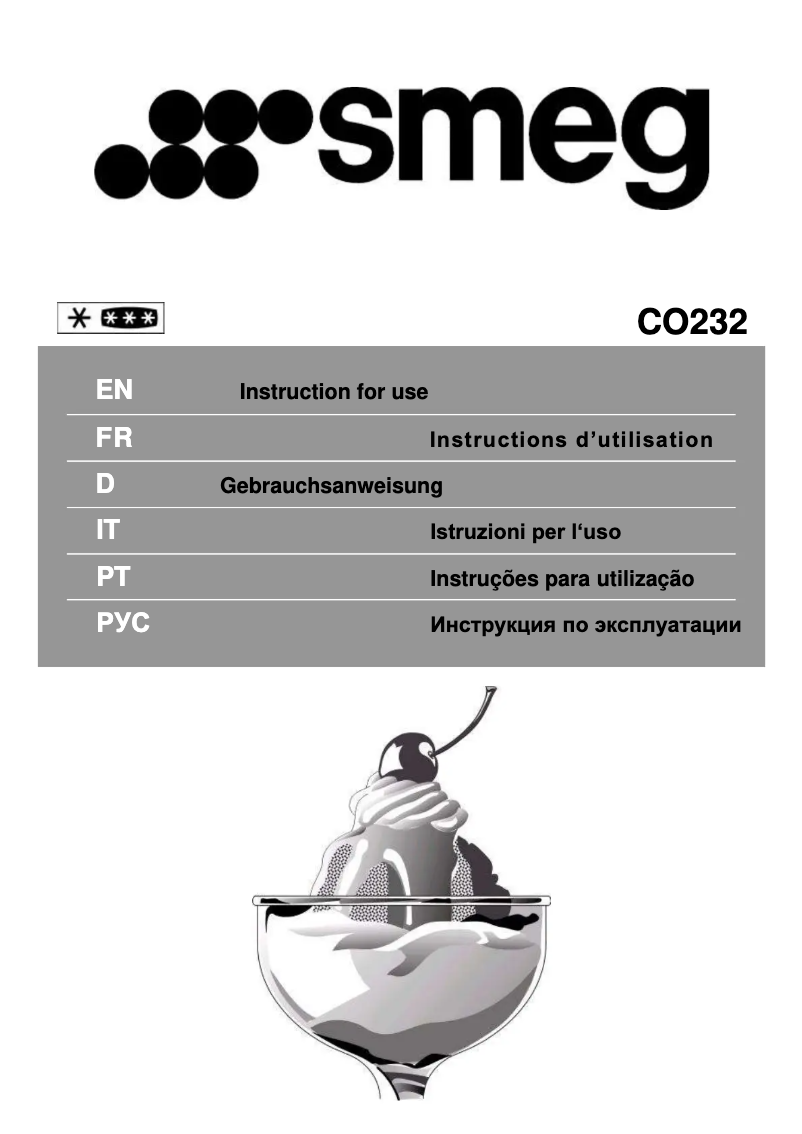 Page n°1 - Mode d'emploi Smeg CO232
