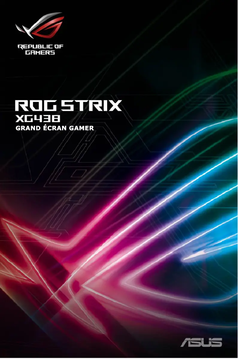 Image de la première page du manuel de l'appareil ROG Strix XG438QR