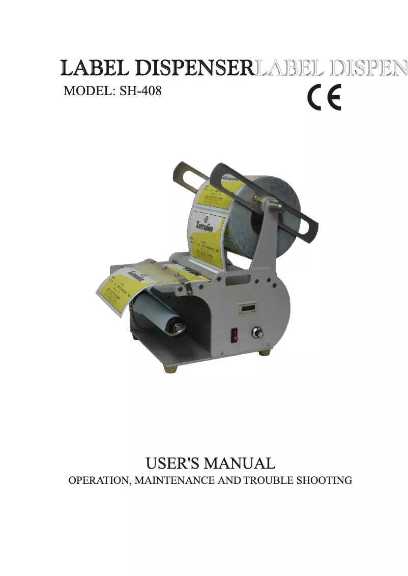 Page n°1 - Manuel utilisateur Tach-It SH-408