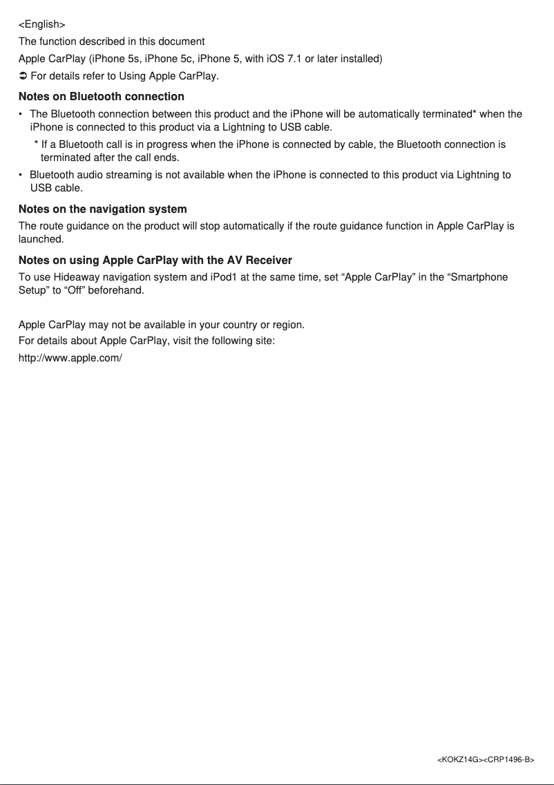 Page n°1 - Manuel utilisateur Pioneer AVIC-8000NEX