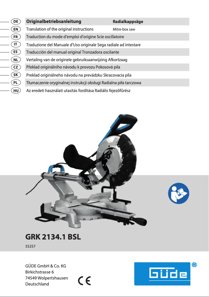 Page n°1 - Manuel utilisateur Güde GRK 2134.1 BSL