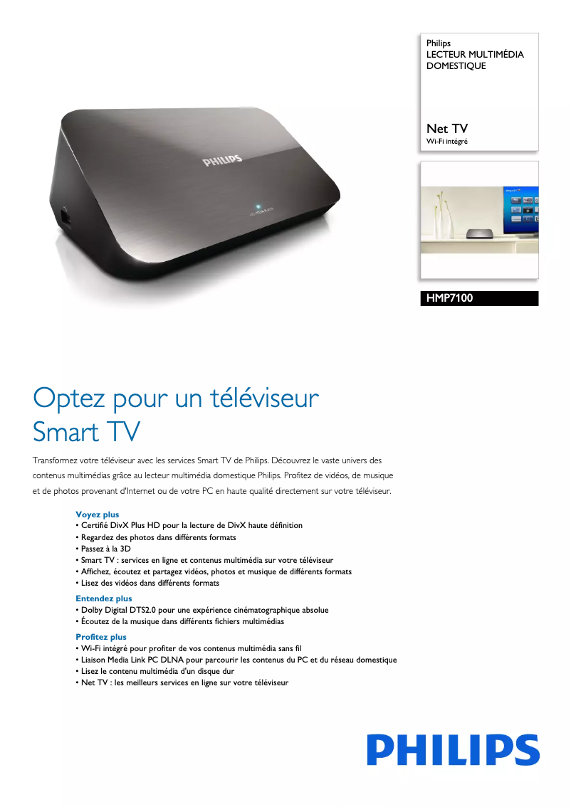 First page image of the manual for HMP7100