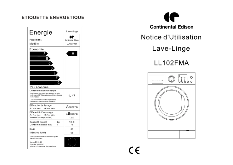 Image de la première page du manuel de l'appareil LL102FMA