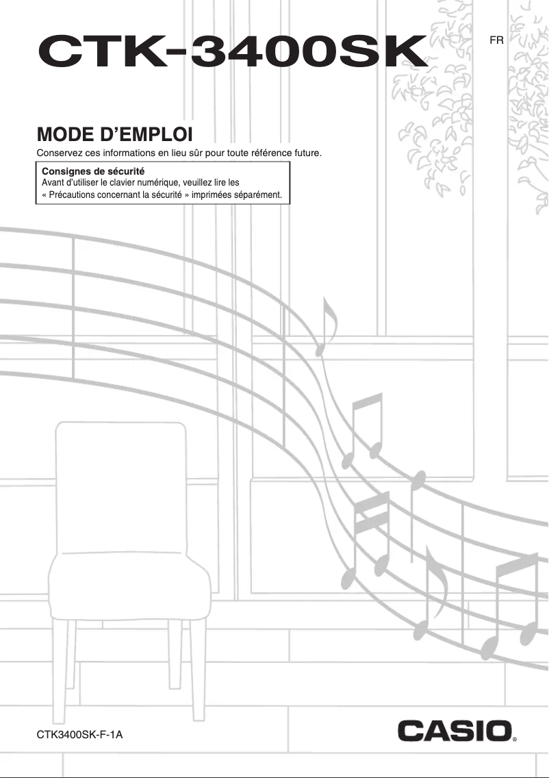 Page n°1 - Manuel utilisateur Casio CTK-3400SK