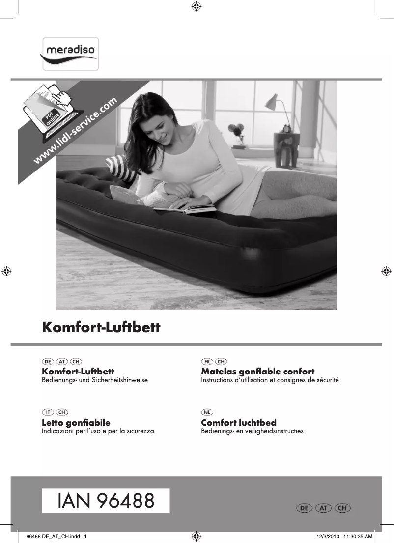 Page 1 de la notice Manuel utilisateur Meradiso IAN 96488