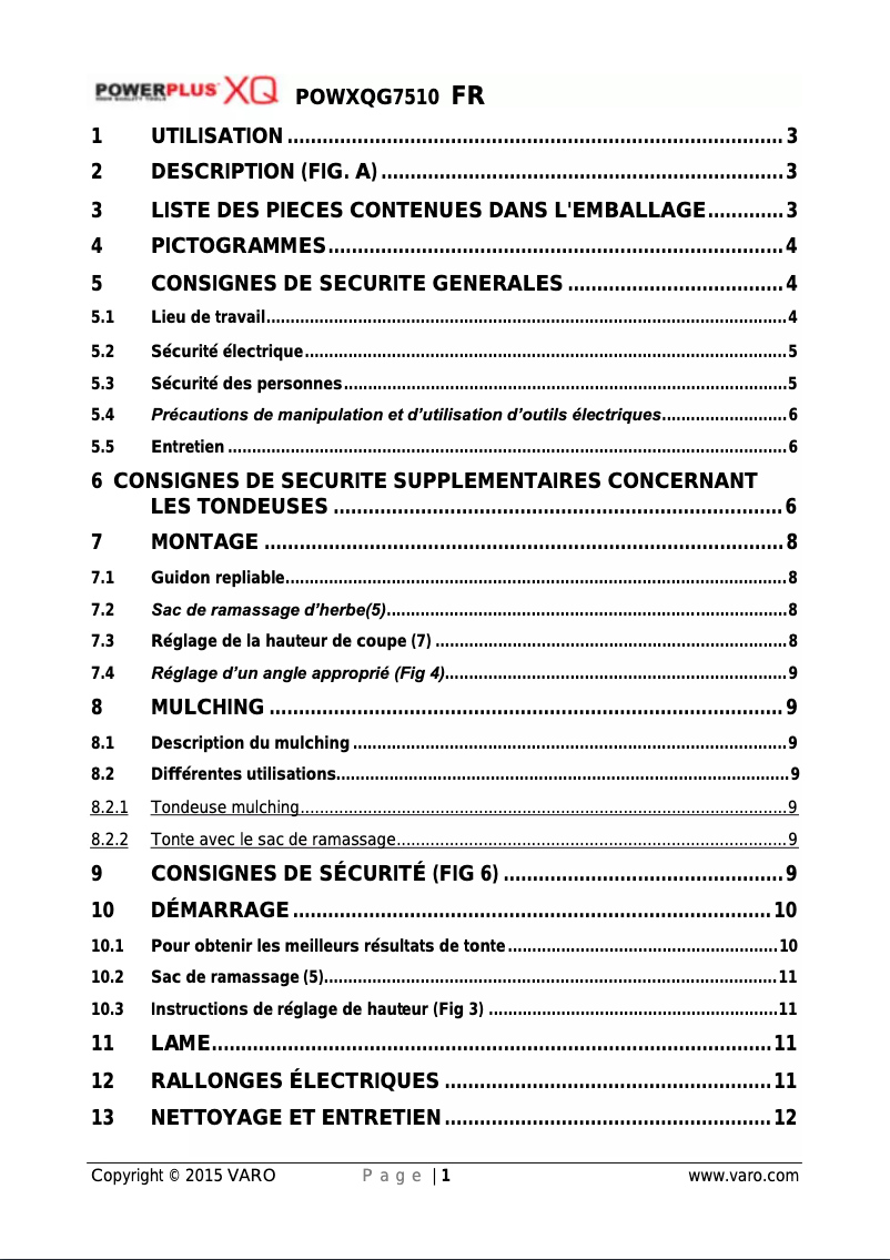 Image de la première page du manuel de l'appareil Collector 40 E
