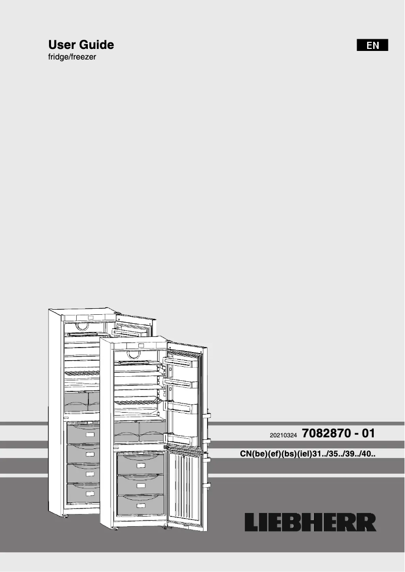 Page 1 de la notice Manuel utilisateur Liebherr CNef 3915-21