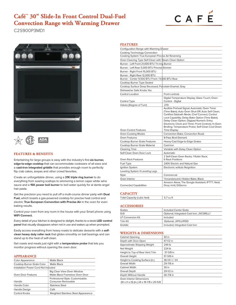 Image de la première page du manuel de l'appareil C2S900P3MD1