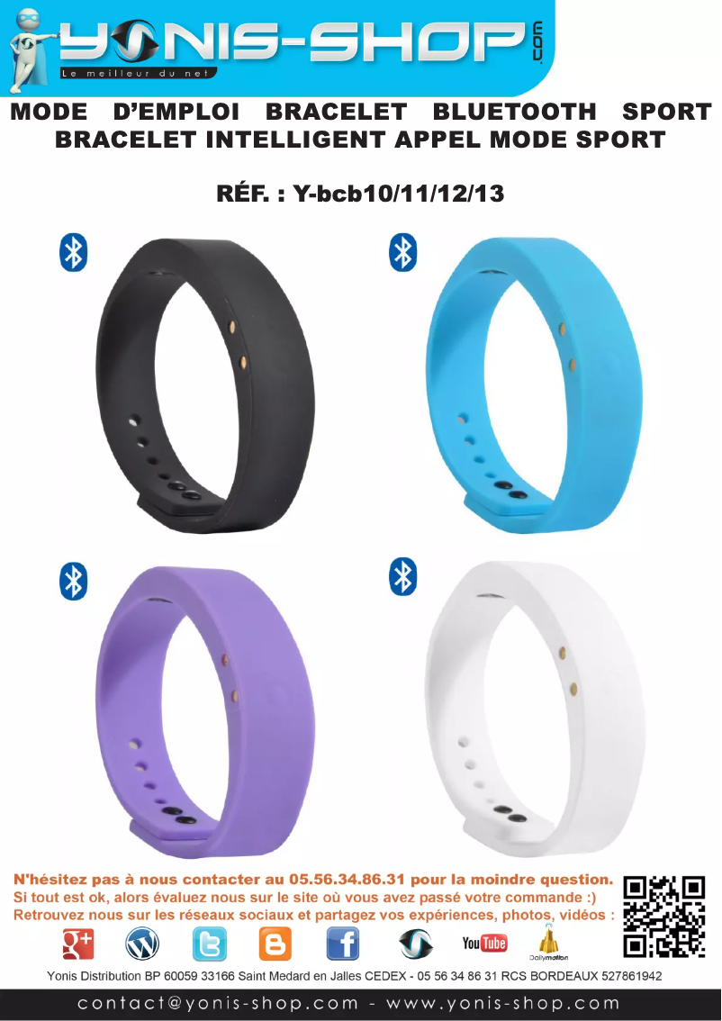 Page n°1 - Manuel utilisateur Yonis Y-BCB13
