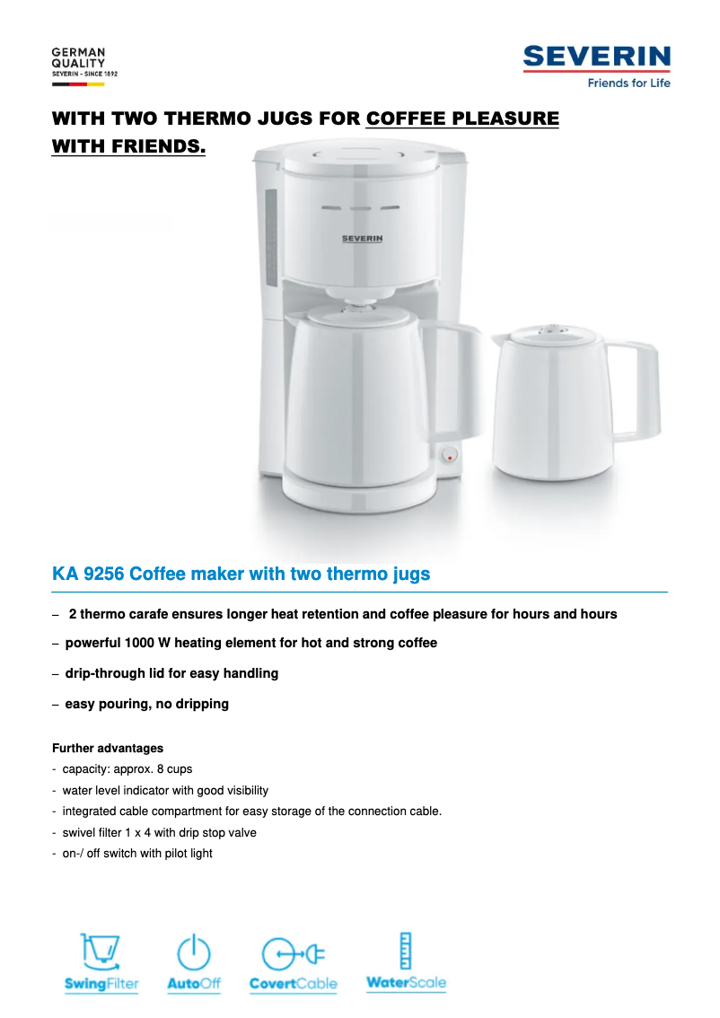 Page n°1 - Fiche technique Severin KA 9256