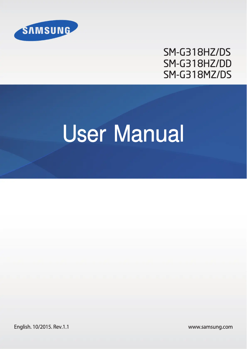 Image de la première page du manuel de l'appareil Galaxy V Plus