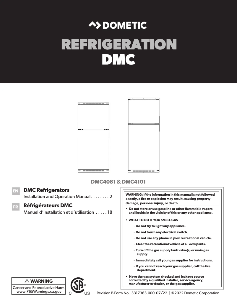 Imagen de la primera página del manual del dispositivo DMC4081