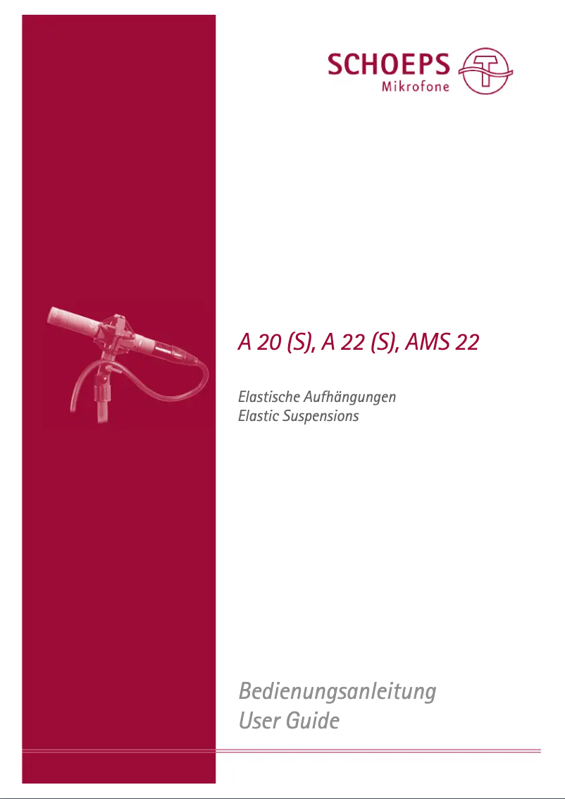 Page 1 de la notice Manuel utilisateur Schoeps A20