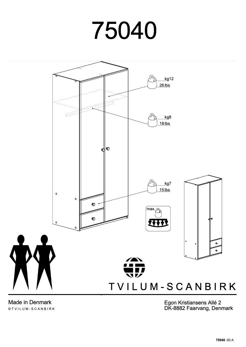 Page n°1 - Manuel utilisateur JYSK Dallerup (88x200x50)