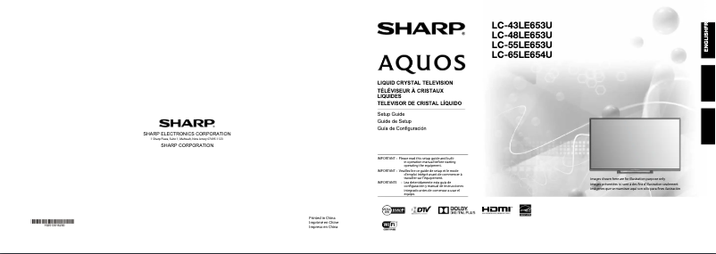 Page n°1 - Manuel utilisateur Sharp LC55LE653U