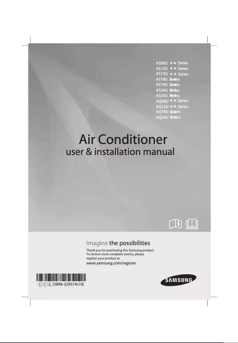 Page 1 de la notice Manuel utilisateur Samsung AS18UUP