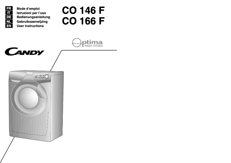 Page 1 de la notice Manuel utilisateur Candy CO 146F/L1-S