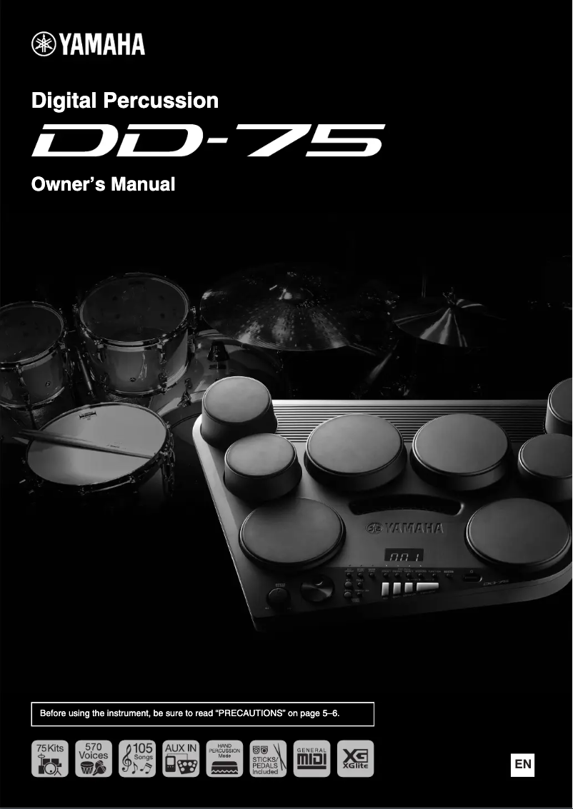 Page n°1 - Manuel utilisateur Yamaha DD-75