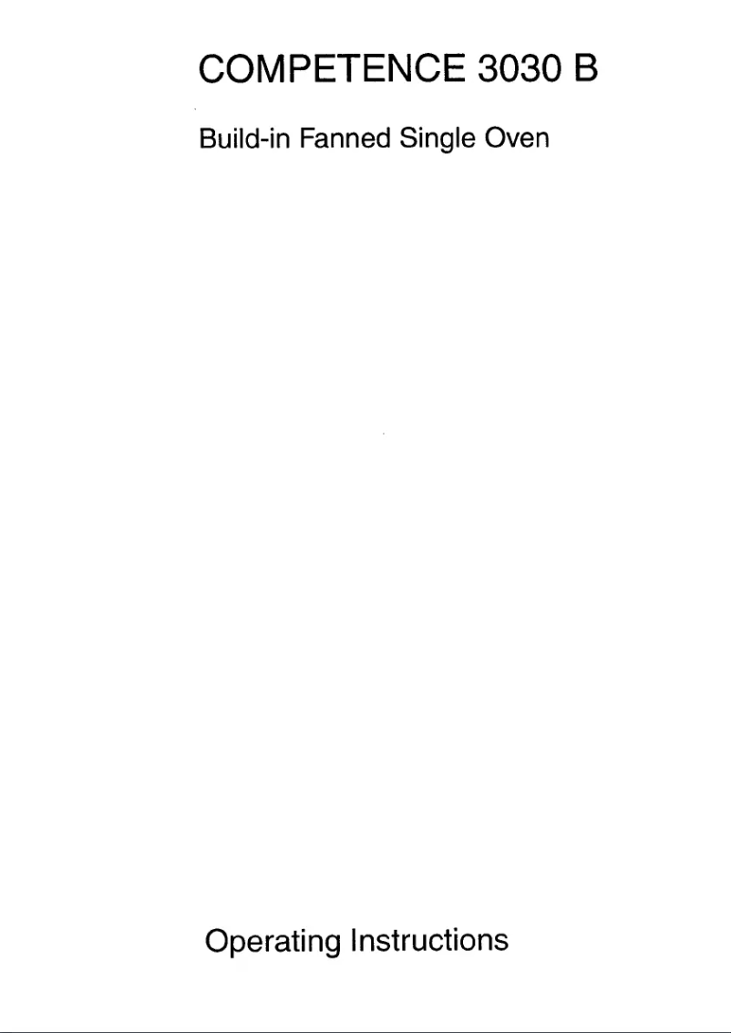 Page 1 de la notice Manuel utilisateur AEG Competence 3030 B D