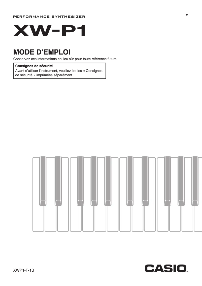 Page n°1 - Manuel utilisateur Casio XW-P1