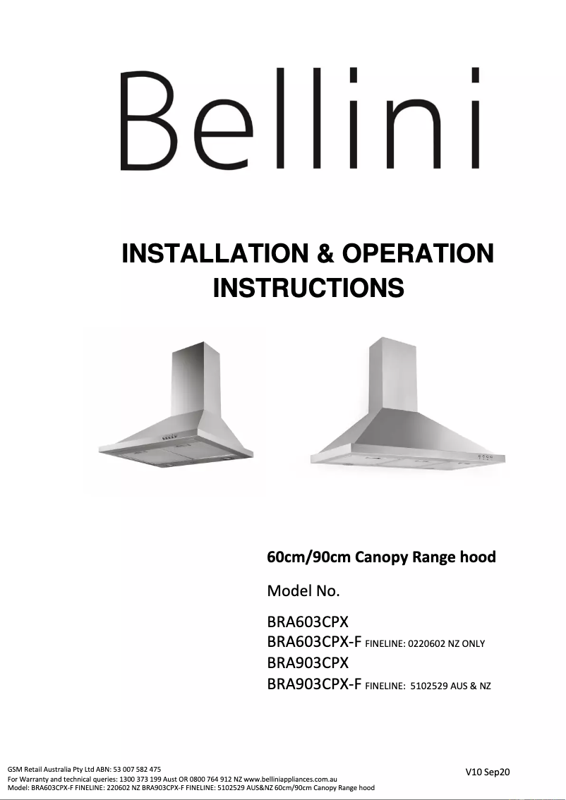 Image de la première page du manuel de l'appareil BR603SPX-F