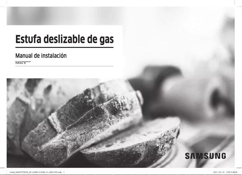 Page 1 de la notice Guide d'installation Samsung NX60T8115SS