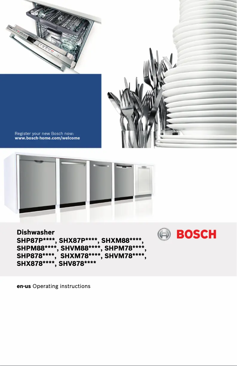 Page n°1 - Manuel d'utilisation et d'entretien Bosch SHPM78Z56N
