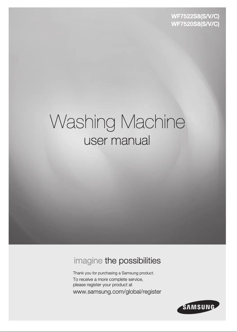Page n°1 - Manuel utilisateur Samsung WF7520S8C