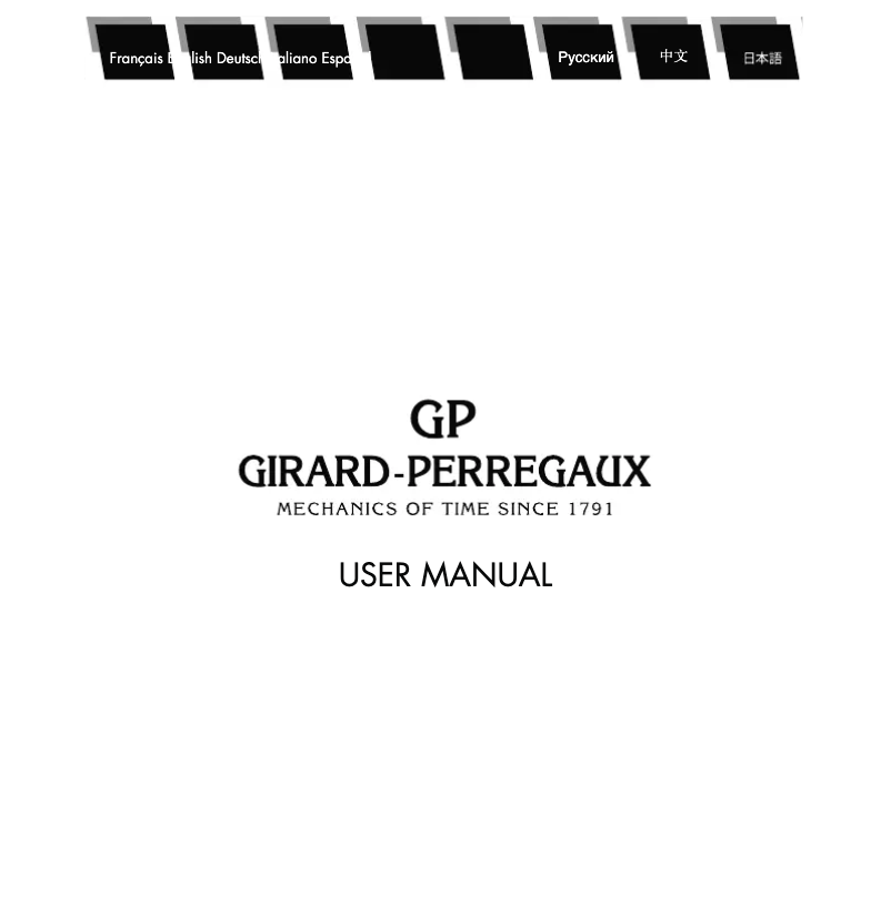 Page n°1 - Manuel utilisateur Girard-Perregaux 1966 49525-52-1A1-BK6A