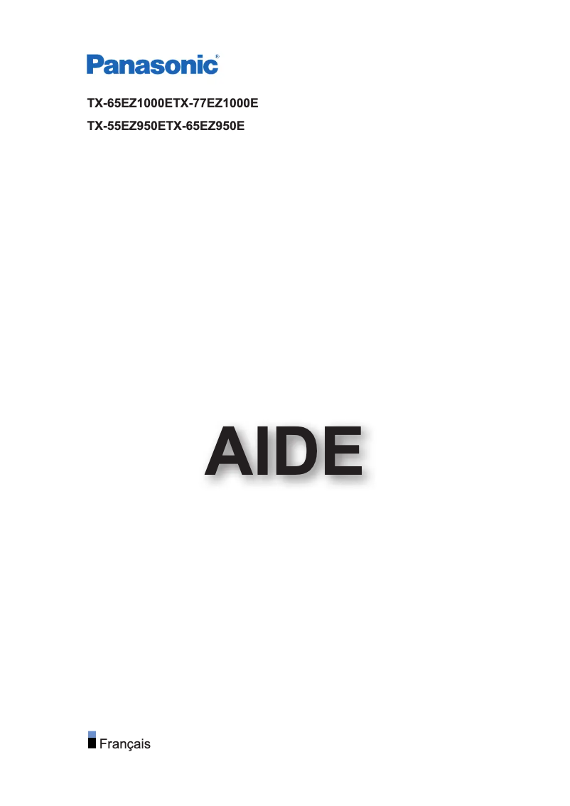 Image de la première page du manuel de l'appareil TX-55EZ950E