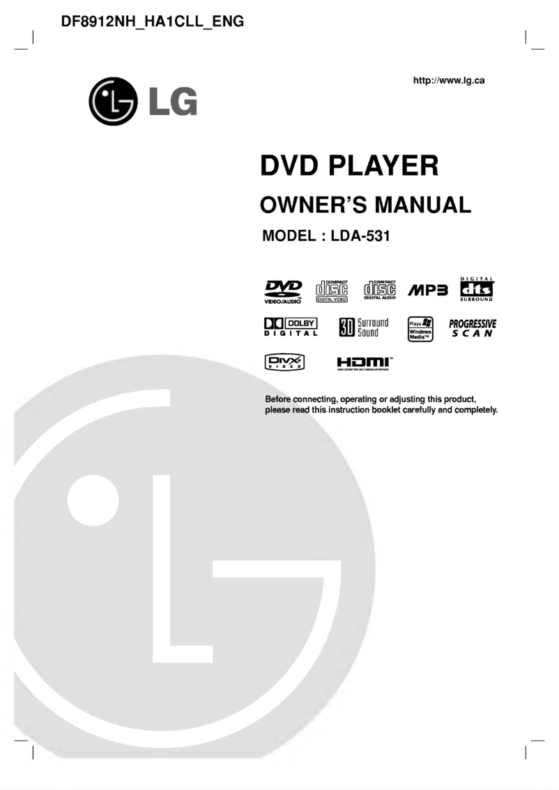 Page n°1 - Manuel utilisateur LG LDA-531