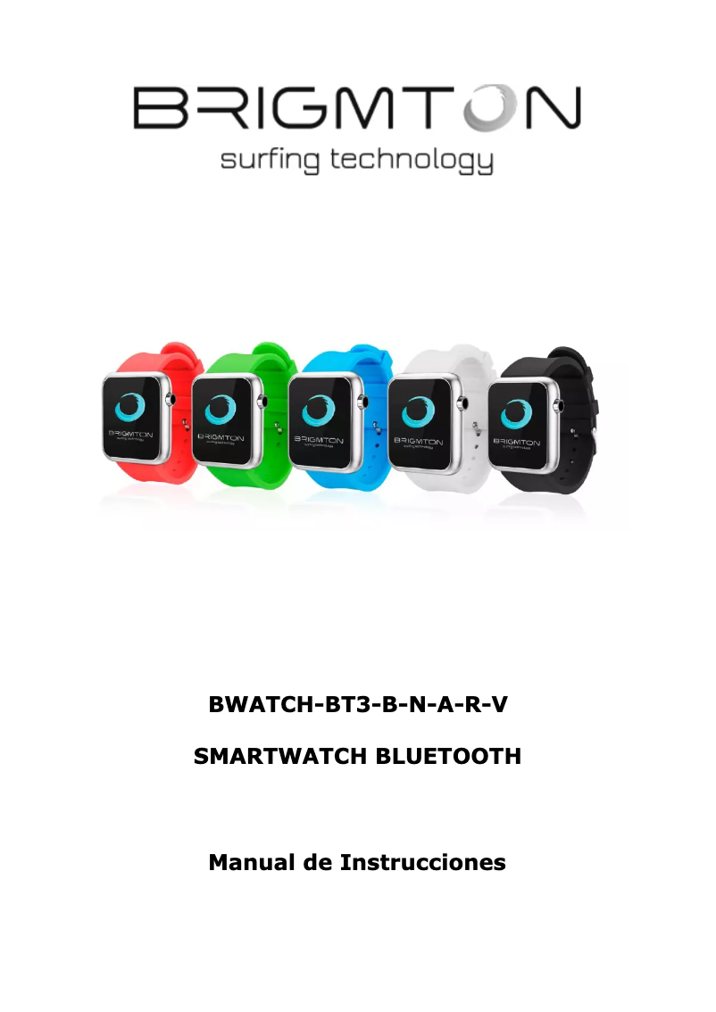 Image de la première page du manuel de l'appareil BWATCH-BT3R