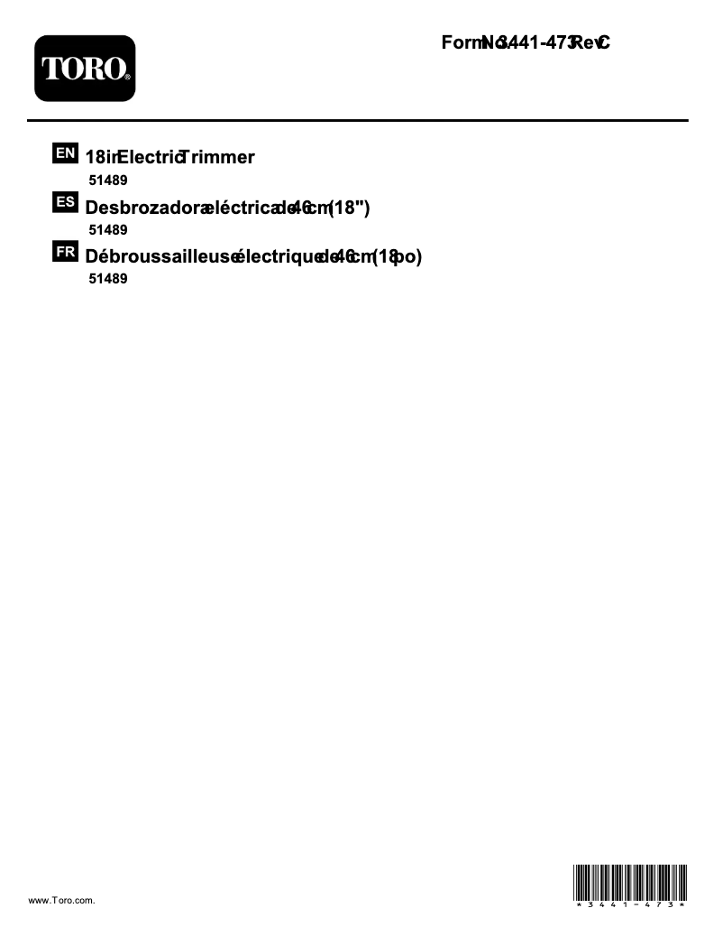 Image de la première page du manuel de l'appareil 51489