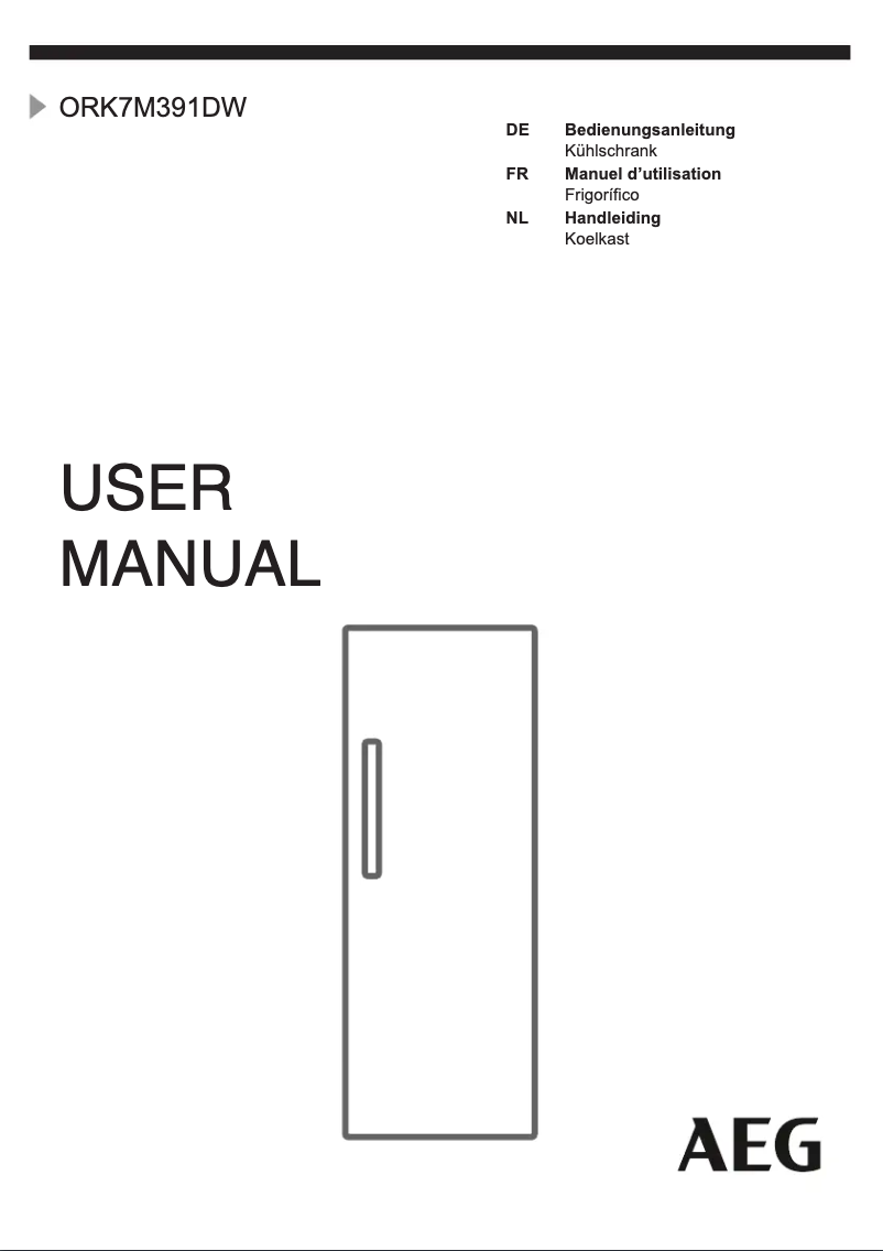 Page n°1 - Manuel utilisateur AEG ORK7M391DW